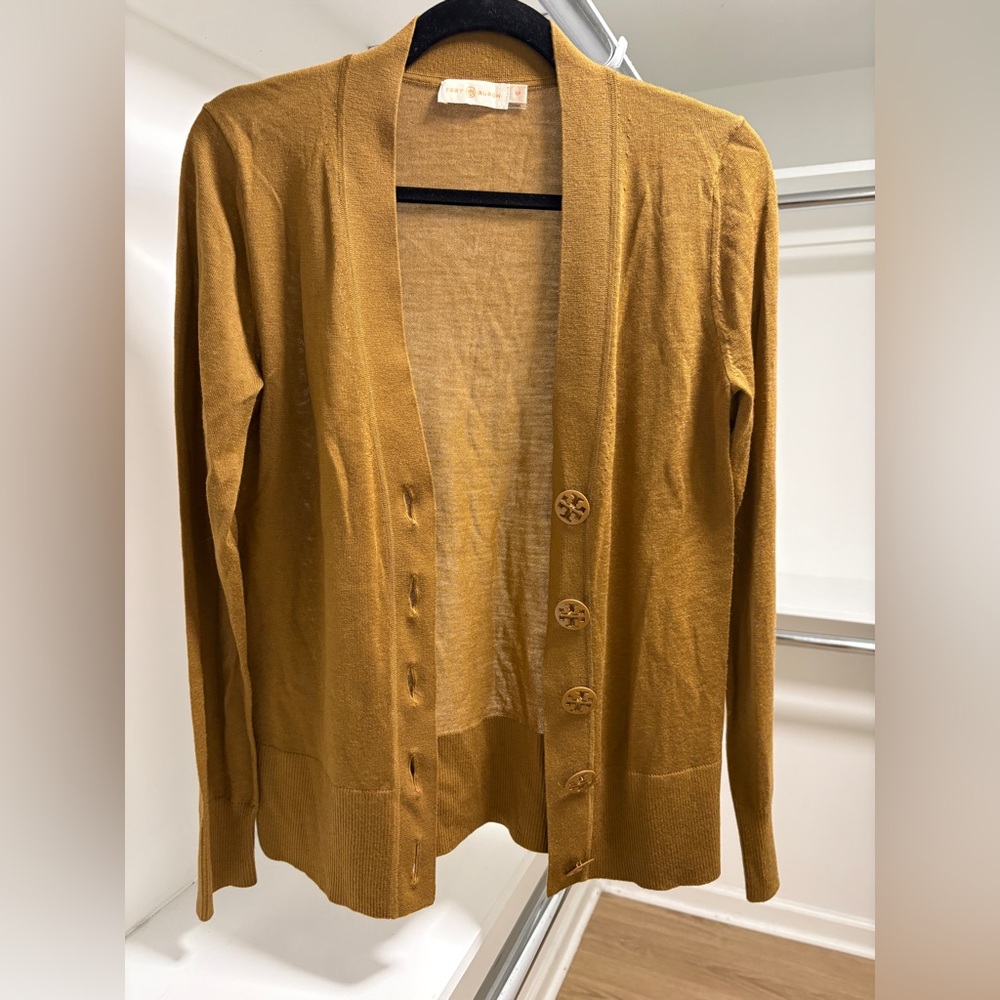 Tory Burch Mustard Cardigan